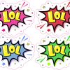 StickerTalk LOL Comic Pop Art Stickers, 2.5 inches by 2 inches