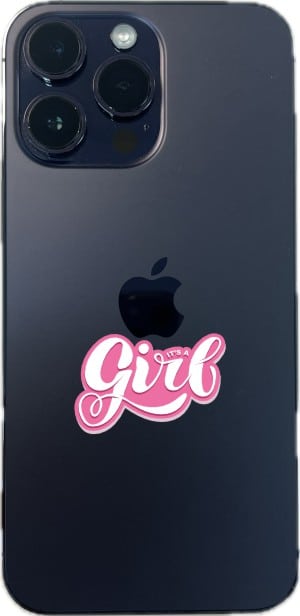 StickerTalk It's a Girl Sticker, 1.5 inches by 1 inches