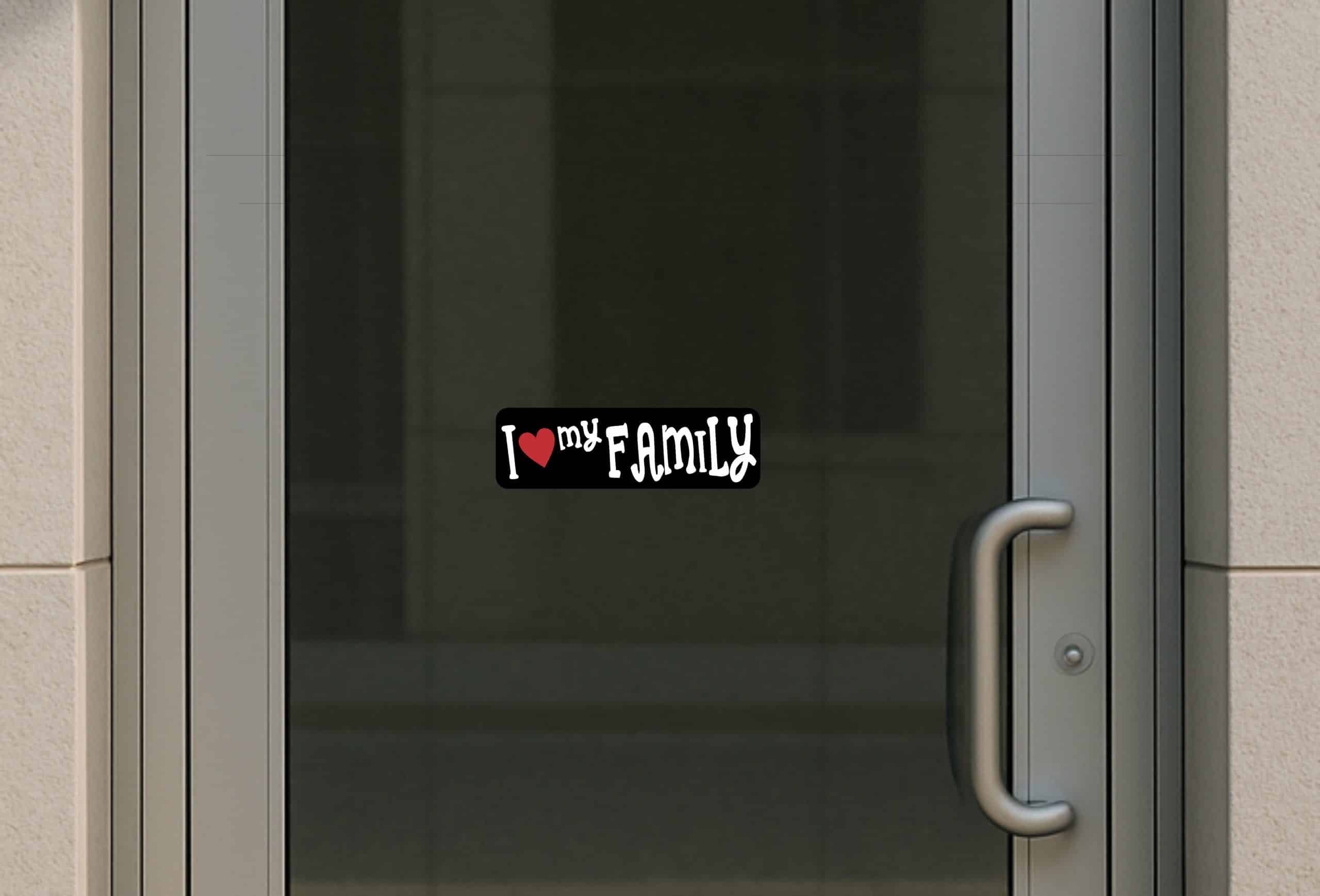 StickerTalk I Love My Family Sticker, 10 inches by 3 inches
