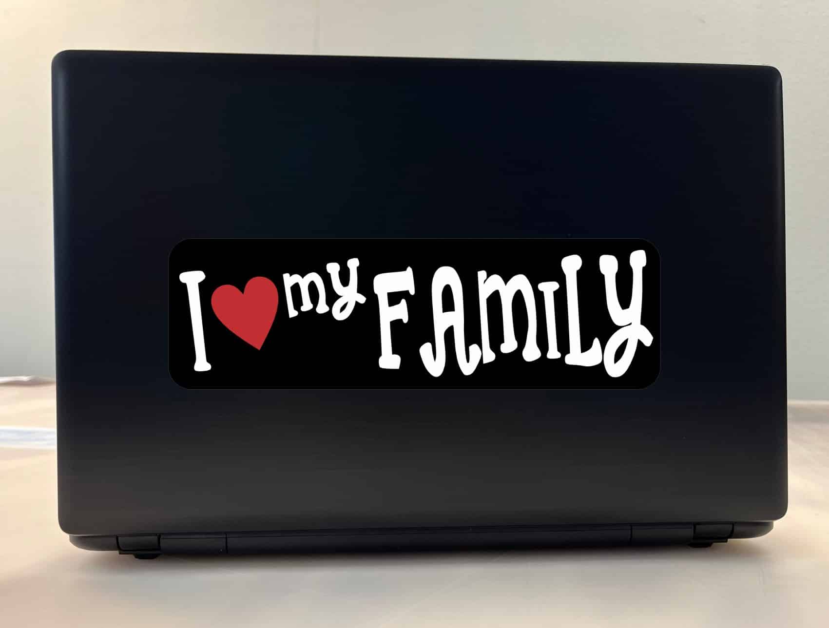 StickerTalk I Love My Family Sticker, 10 inches by 3 inches