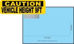 StickerTalk Caution Vehicle Height 9FT Magnet, 10 Inches by 3 Inches