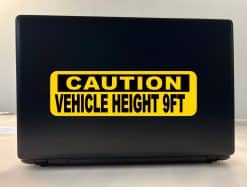 StickerTalk Caution Vehicle Height 9FT Sticker, 10 Inches by 3 Inches
