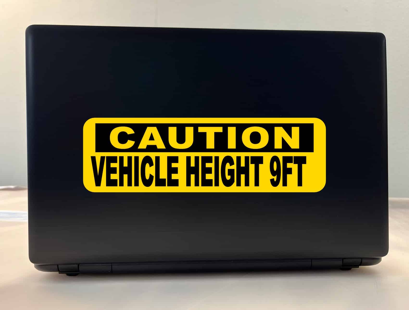 StickerTalk Caution Vehicle Height 9FT Sticker, 10 Inches by 3 Inches