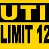 StickerTalk Caution Weight Limit 12000 lbs Sticker, 10 Inches by 3 Inches