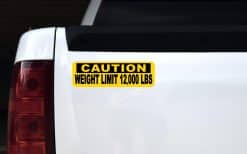 StickerTalk Caution Weight Limit 12000 lbs Sticker, 10 Inches by 3 Inches