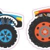 StickerTalk Monster Truck Stickers, 3 inches by 2 inches