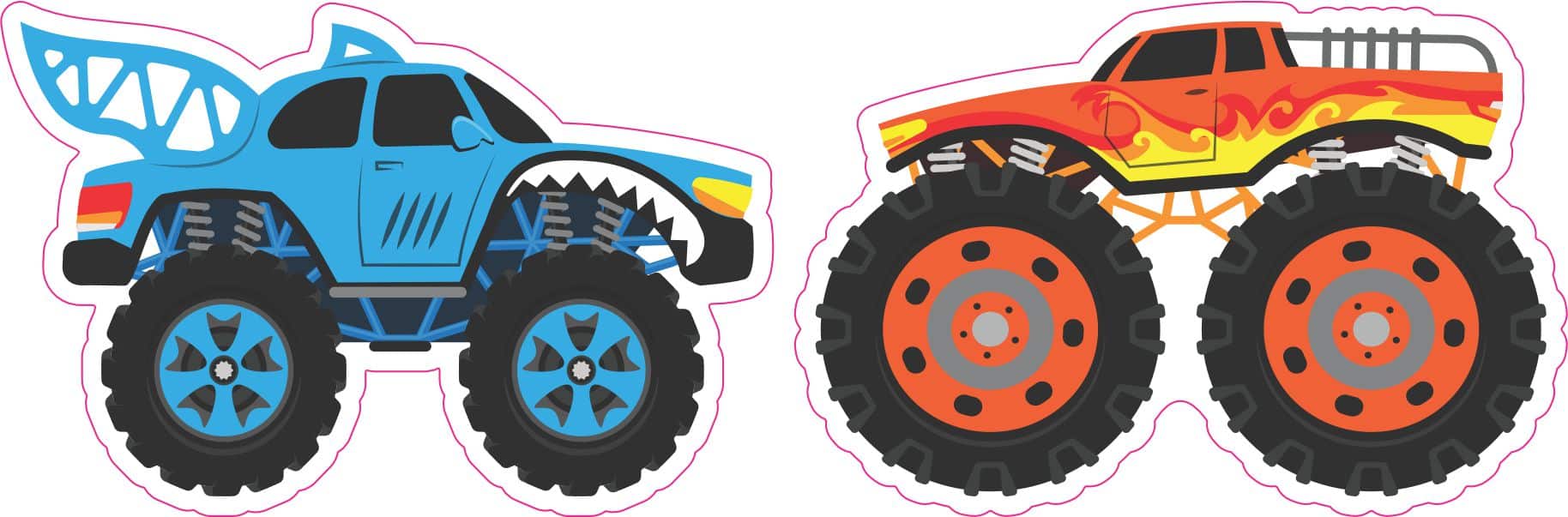 StickerTalk Monster Truck Stickers, 3 inches by 2 inches