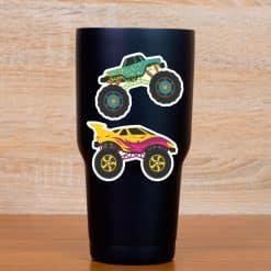 StickerTalk Monster Truck Stickers, 3 inches by 2 inches