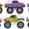 StickerTalk Monster Truck Stickers, 1.5 Inches by 1 Inch each