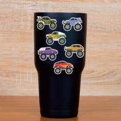 StickerTalk Monster Truck Stickers, 1.5 Inches by 1 Inch each