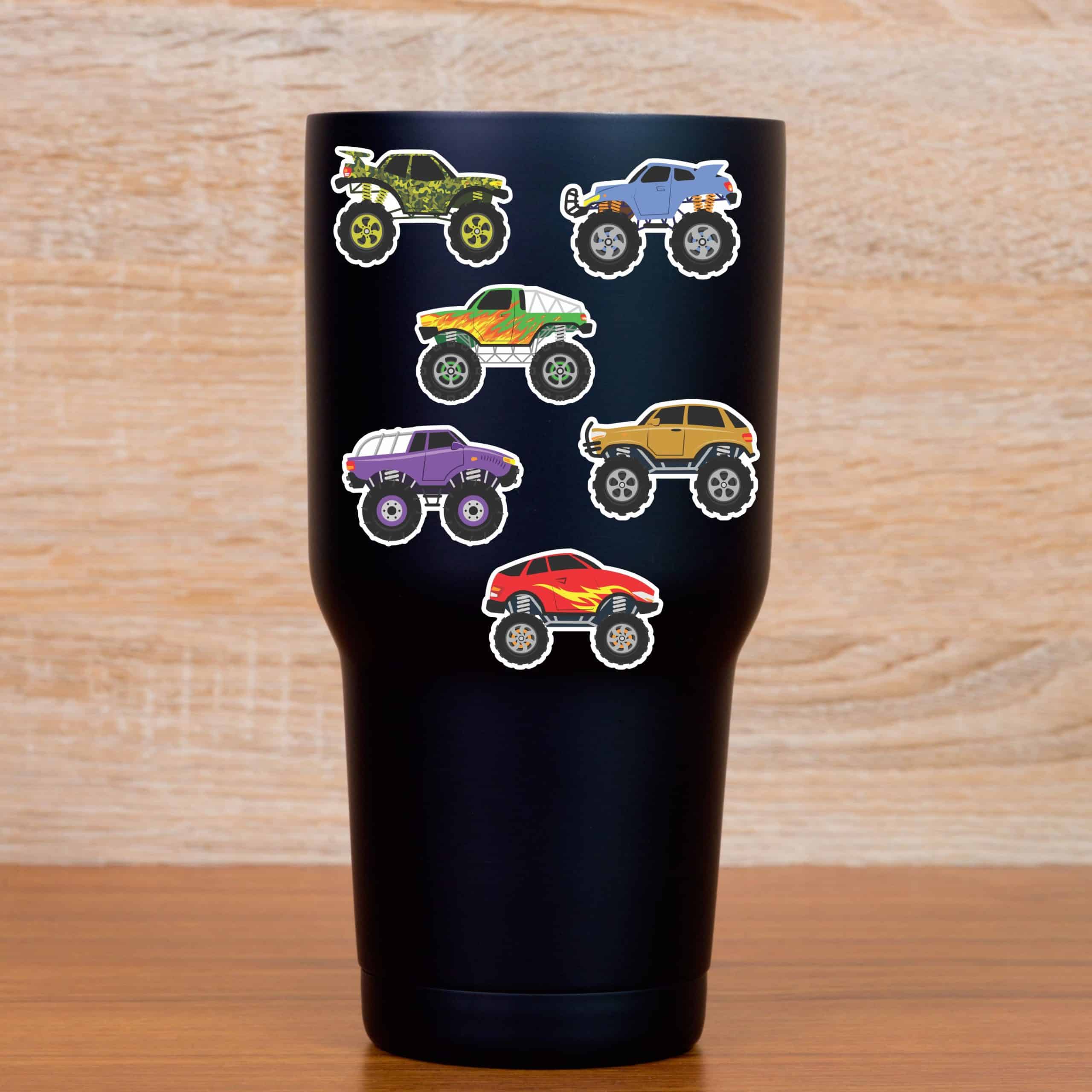 StickerTalk Monster Truck Stickers, 1.5 Inches by 1 Inch each