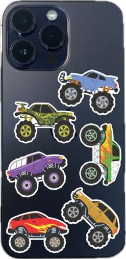 StickerTalk Monster Truck Stickers, 1.5 Inches by 1 Inch each