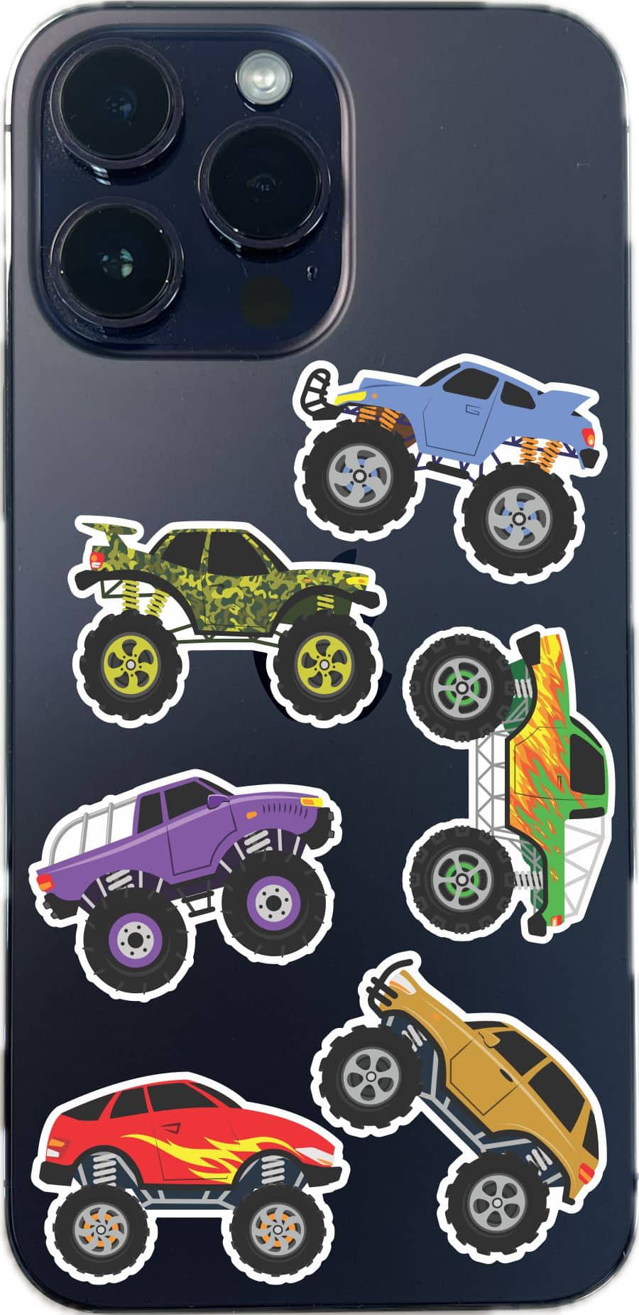 StickerTalk Monster Truck Stickers, 1.5 Inches by 1 Inch each