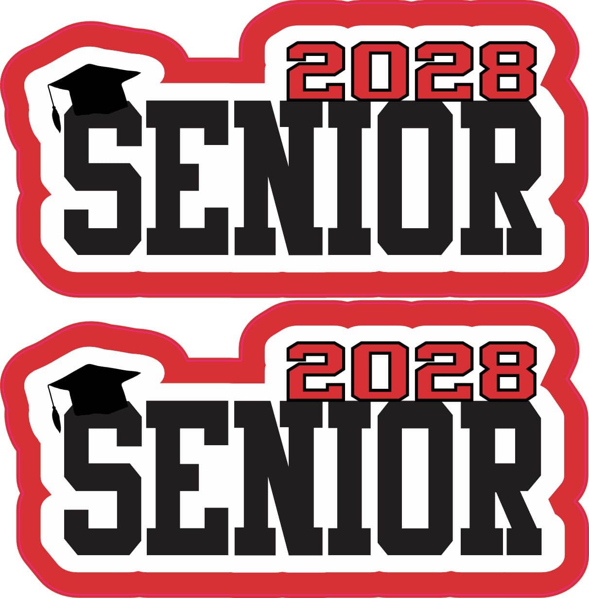StickerTalk 2028 Senior Graduation Sticker, 4 inches by 2 inches