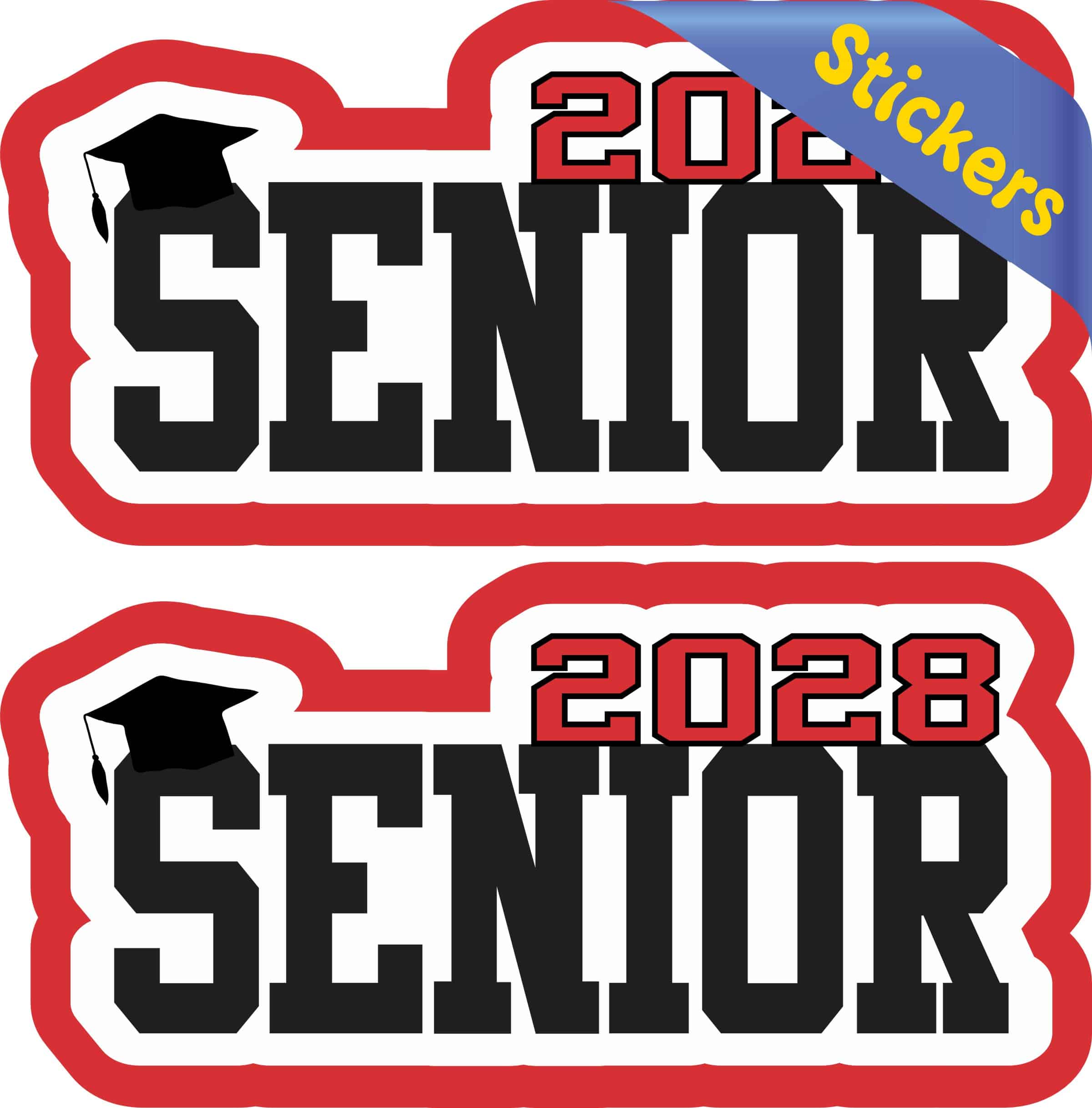 StickerTalk 2028 Senior Graduation Sticker, 4 inches by 2 inches