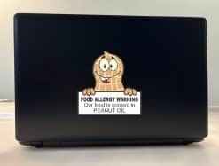 StickerTalk Food Allergy Warning Peanut Oil Sticker, 5 inches by 5 inches