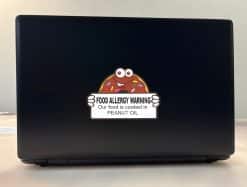 StickerTalk Food Allergy Warning Peanut Oil Sticker, 5 inches by 3.5 inches