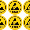 StickerTalk ESD Warning Sticker, 2 inches by 2 inches
