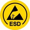StickerTalk ESD Warning Sticker, 5 inches by 5 inches