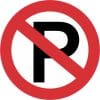 StickerTalk No Parking Sticker, 5 inches by 5 inches