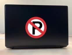 StickerTalk No Parking Sticker, 5 inches by 5 inches
