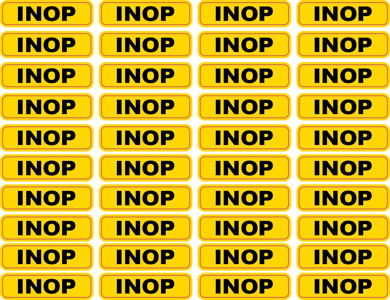StickerTalk INOP Airplane Vinyl Stickers, 1 inches by 0.25 inches