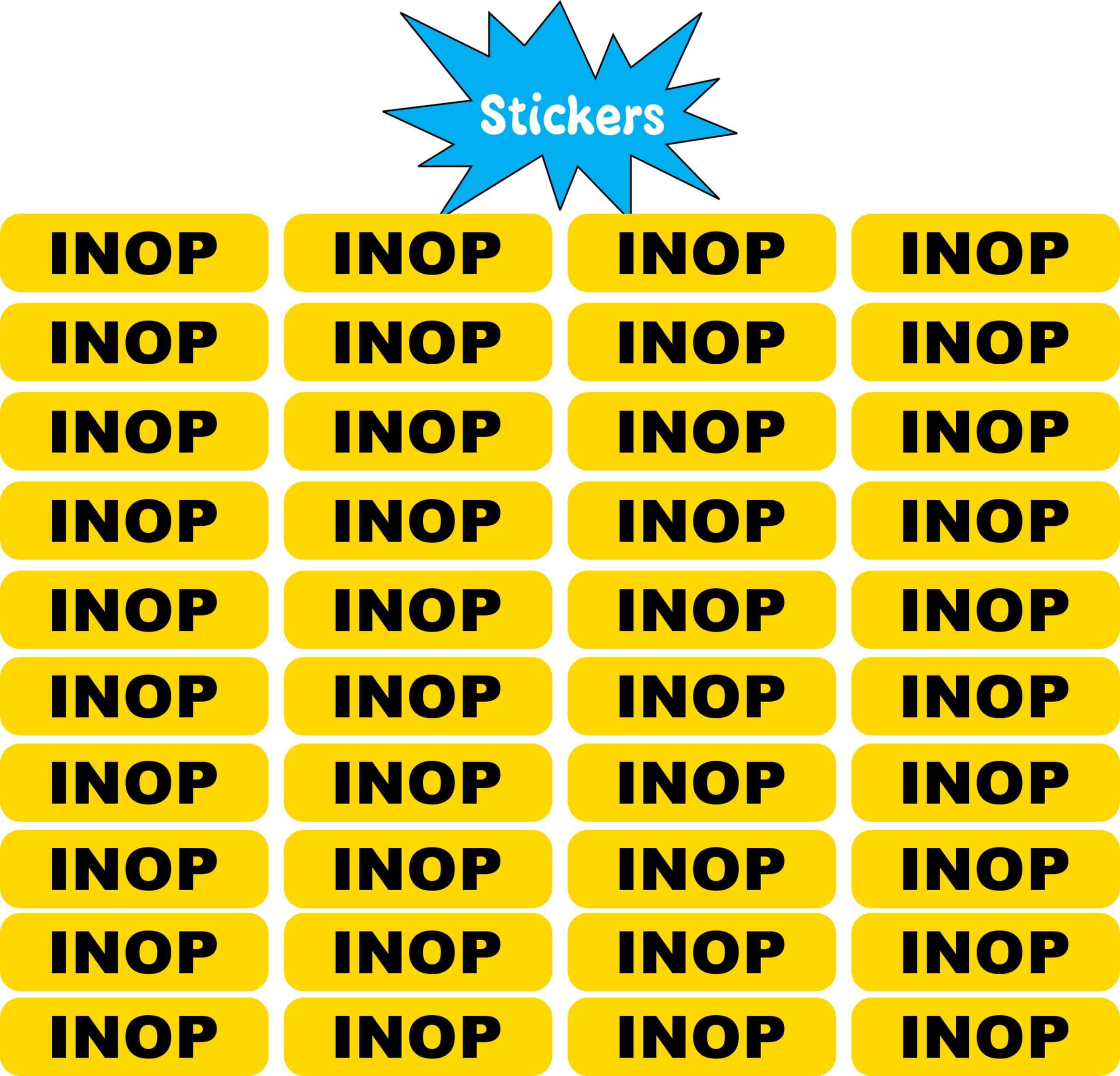 StickerTalk INOP Airplane Vinyl Stickers, 1 inches by 0.25 inches