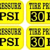StickerTalk Tire Pressure 30 PSI Sticker, 2 inches by 1 inches