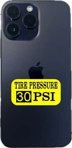 StickerTalk Tire Pressure 30 PSI Sticker, 2 inches by 1 inches