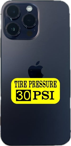 StickerTalk Tire Pressure 30 PSI Sticker, 2 inches by 1 inches