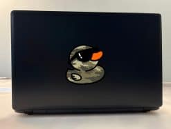 StickerTalk Camo Rubber Duck Sticker, 4 inches by 4 inches