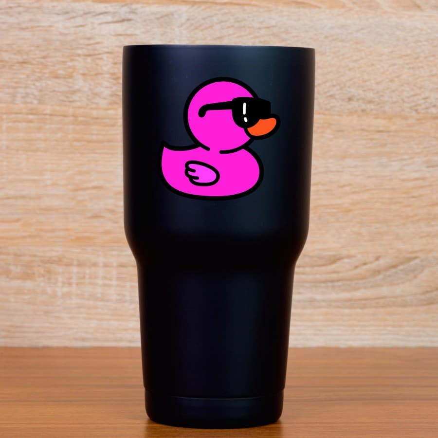 StickerTalk Cool Sunglasses Duck Pair Stickers, 2.5x2.5in