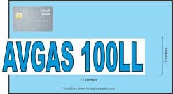 StickerTalk AVGAS 100LL Aviation Fuel Sticker, 12 inches by 3 inches