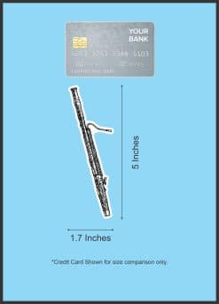 StickerTalk Bassoon Sticker, 1.7 inches by 5 inches