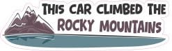 StickerTalk This Car Climbed the Rocky Mountains Sticker, 10 inches by 3 inches