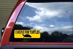 StickerTalk I Swerve for Turtles Sticker, 10 Inches by 3 Inches
