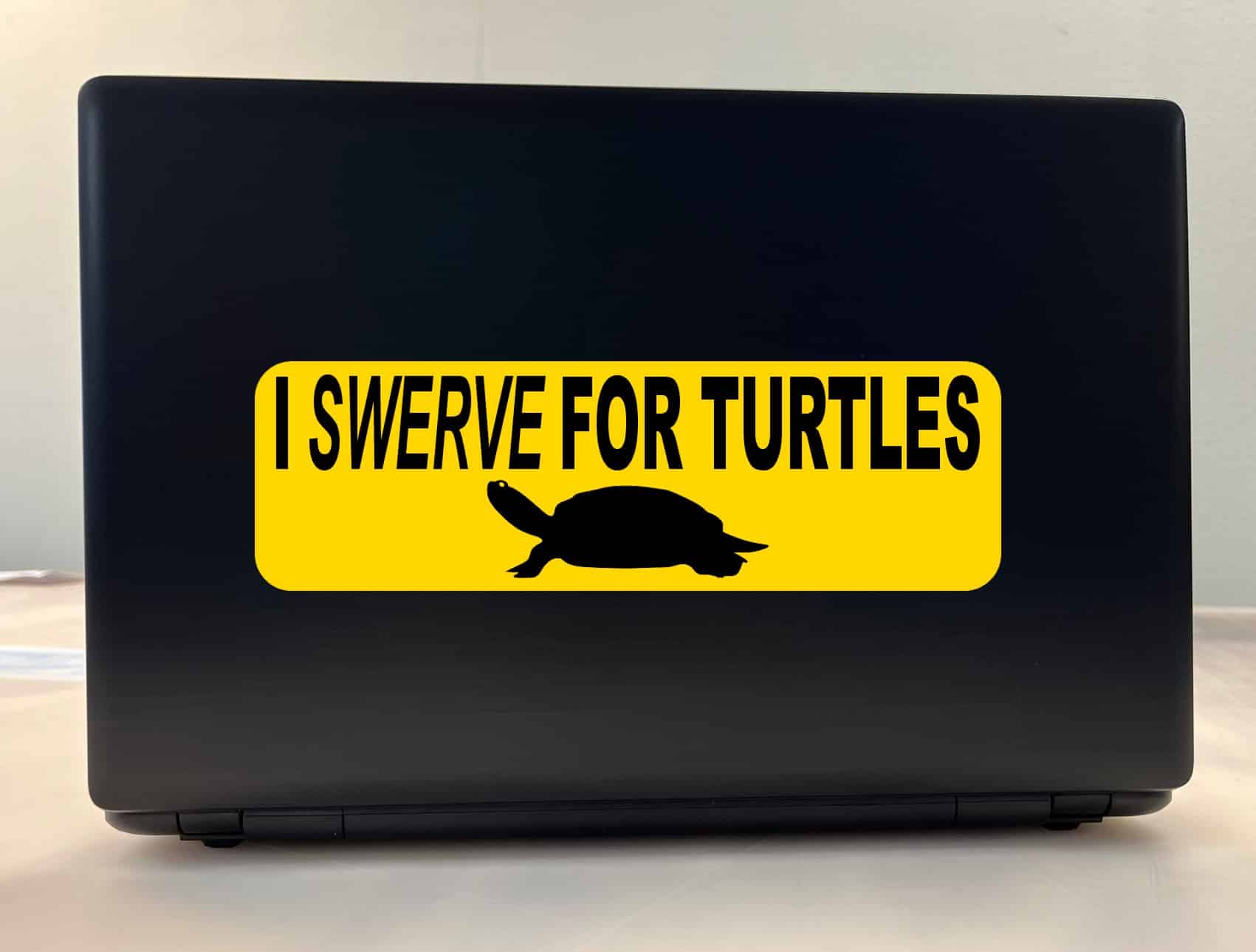 StickerTalk I Swerve for Turtles Sticker, 10 Inches by 3 Inches