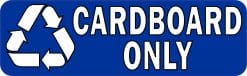 StickerTalk Cardboard Only Recycling Sticker, 10 inches by 3 inches