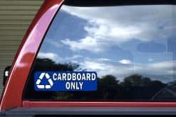StickerTalk Cardboard Only Recycling Sticker, 10 inches by 3 inches