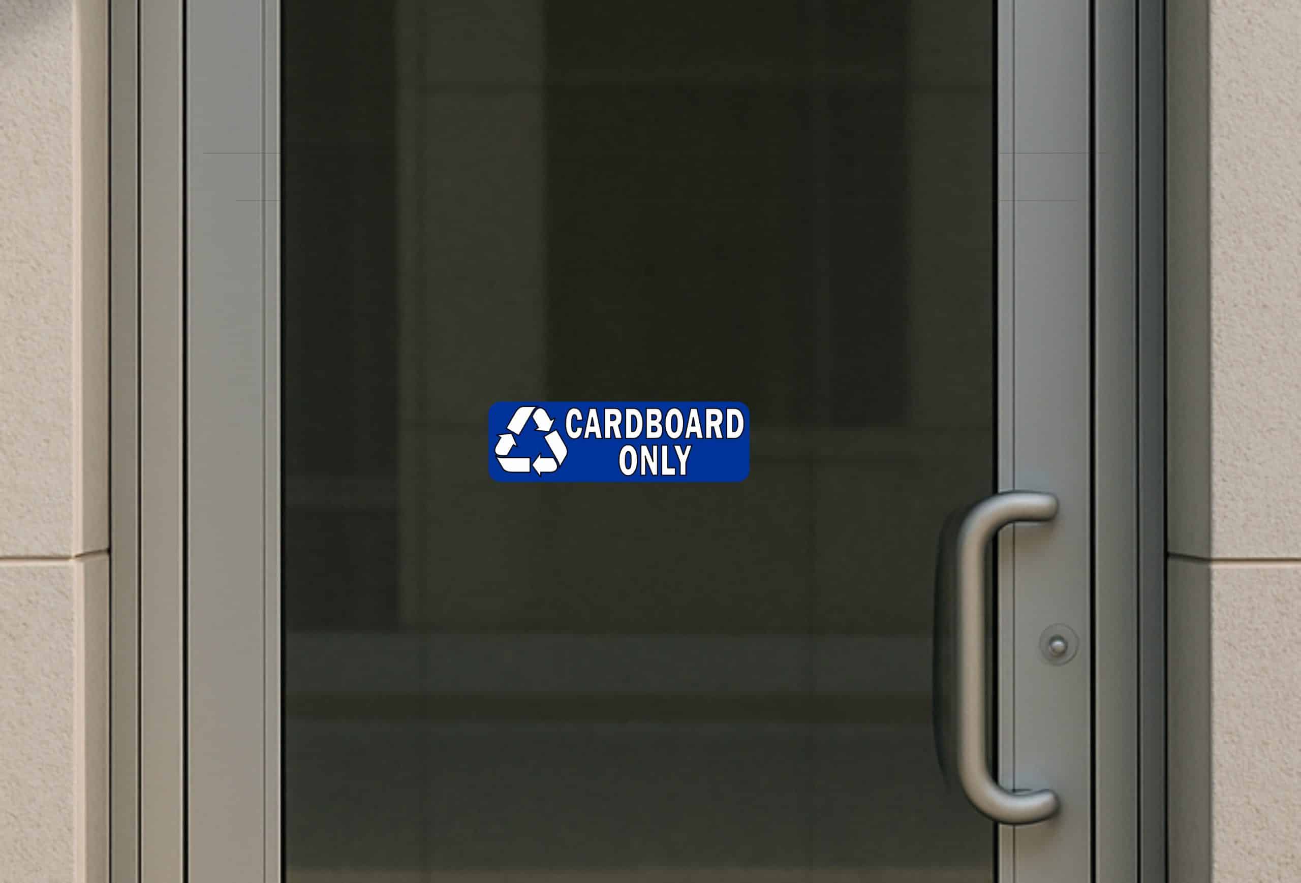 StickerTalk Cardboard Only Recycling Sticker, 10 inches by 3 inches
