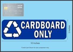 StickerTalk Cardboard Only Recycling Magnet, 10 Inches by 3 Inches