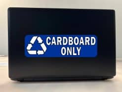 StickerTalk Cardboard Only Recycling Sticker, 10 inches by 3 inches
