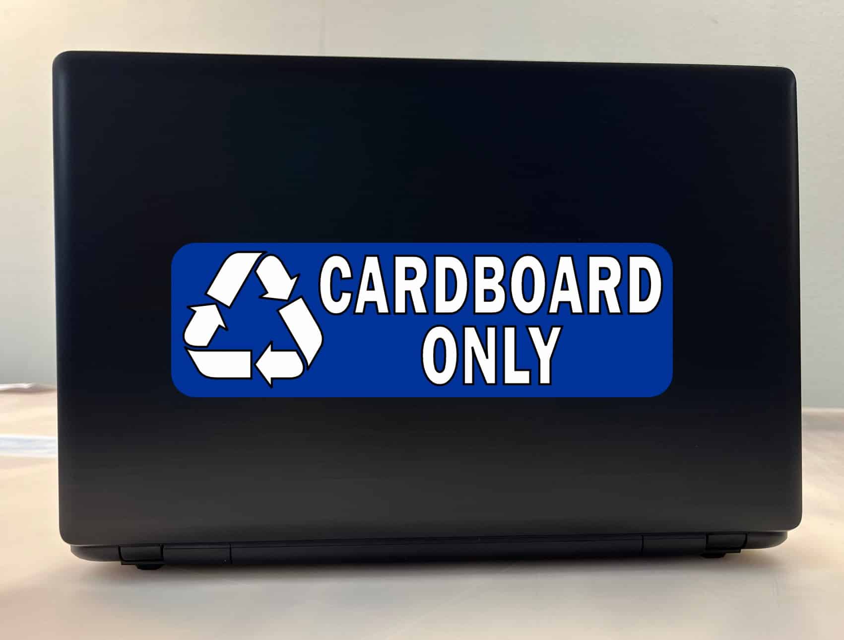 StickerTalk Cardboard Only Recycling Sticker, 10 inches by 3 inches