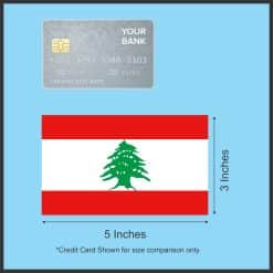 StickerTalk Lebanon Flag Magnet, 5 inches by 3 inches
