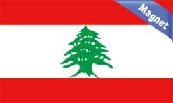 StickerTalk Lebanon Flag Magnet, 5 inches by 3 inches
