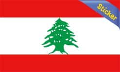 StickerTalk Lebanon Flag Sticker, 5 inches by 3 inches