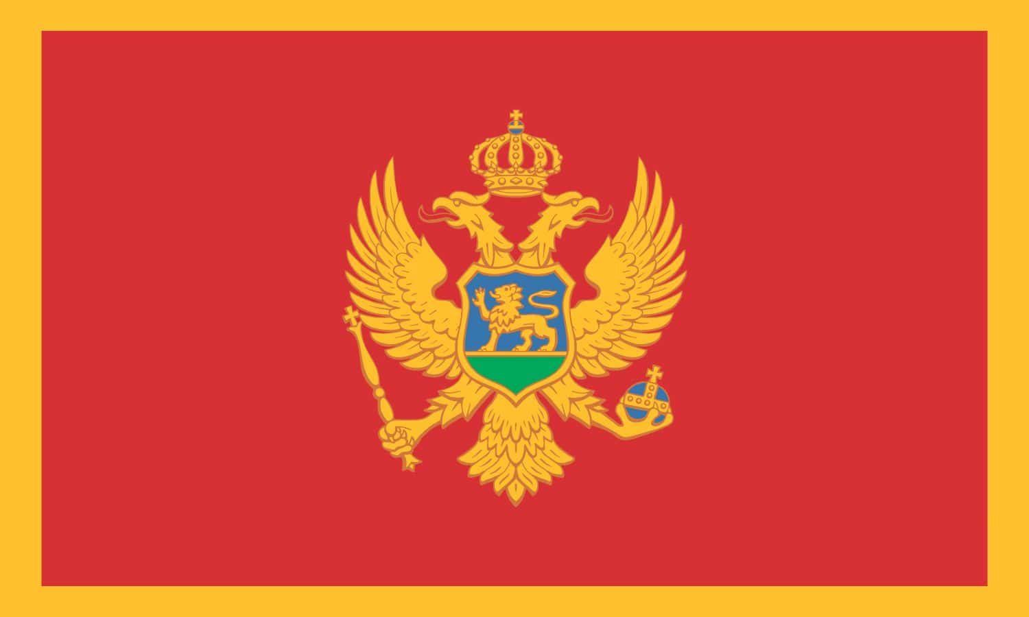 StickerTalk Montenegro Flag Sticker, 5 inches by 3 inches