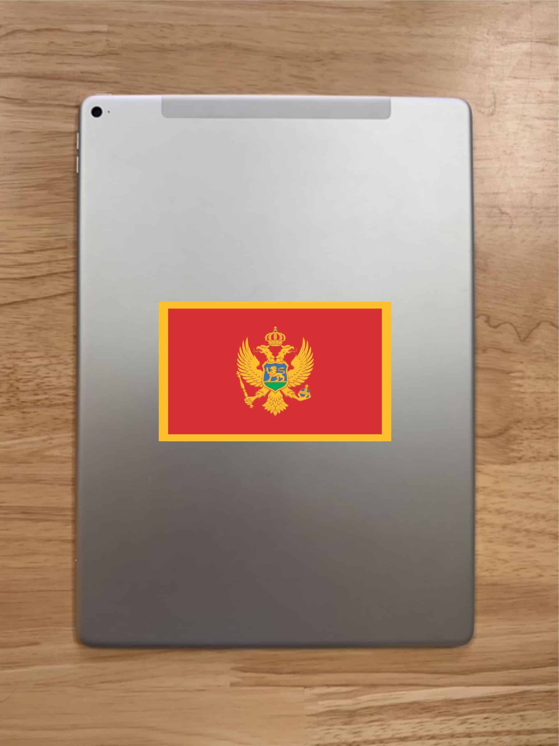 StickerTalk Montenegro Flag Sticker, 5 inches by 3 inches
