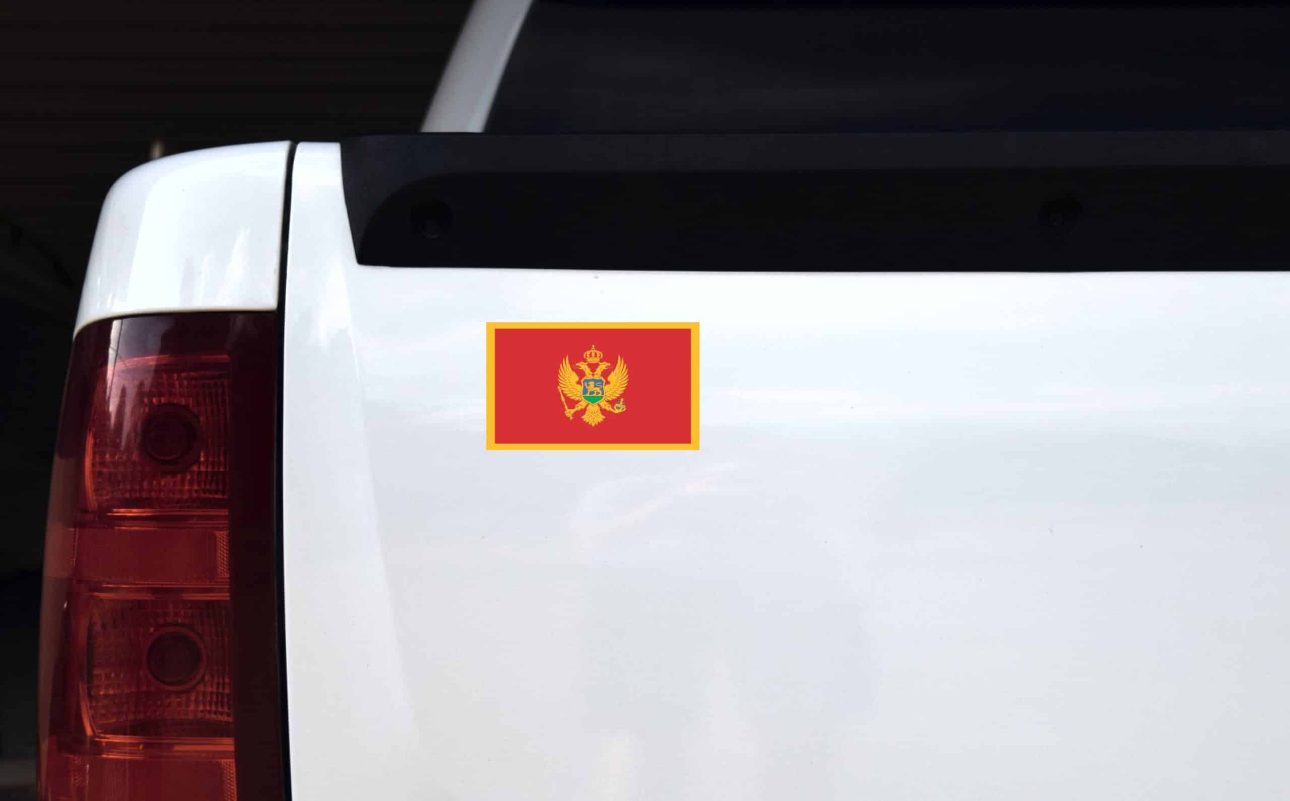 StickerTalk Montenegro Flag Sticker, 5 inches by 3 inches