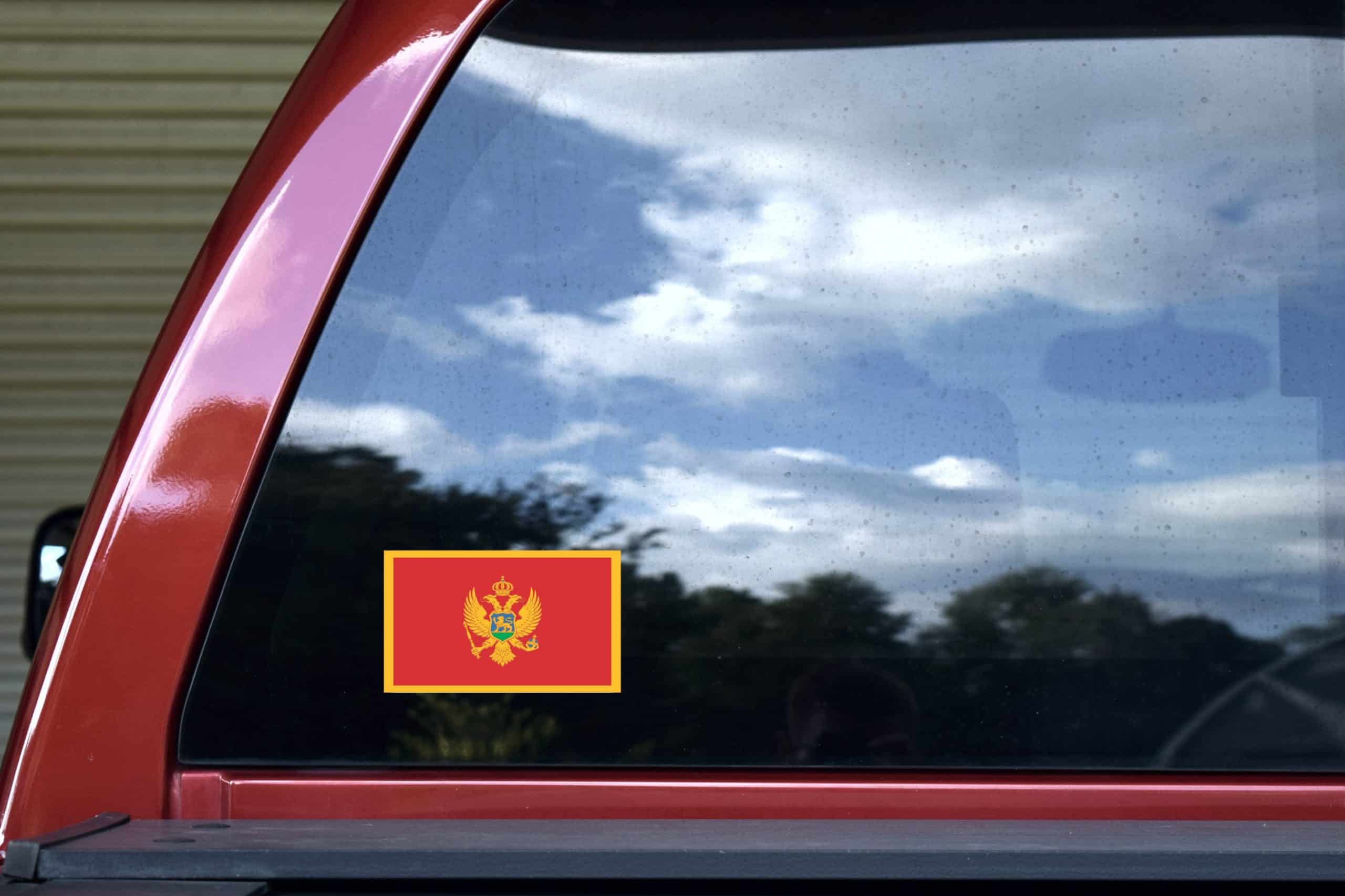 StickerTalk Montenegro Flag Sticker, 5 inches by 3 inches